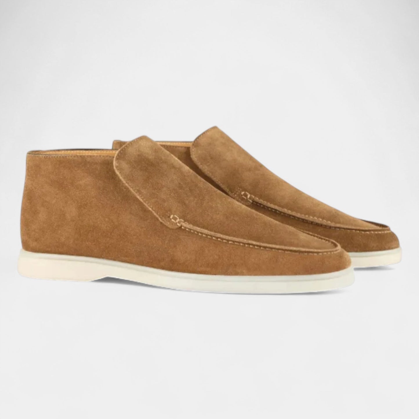 Norrskenberg™ | Herr Mocka Loafers med Högt Skaft | Klassisk Design &amp; Vardagskomfort