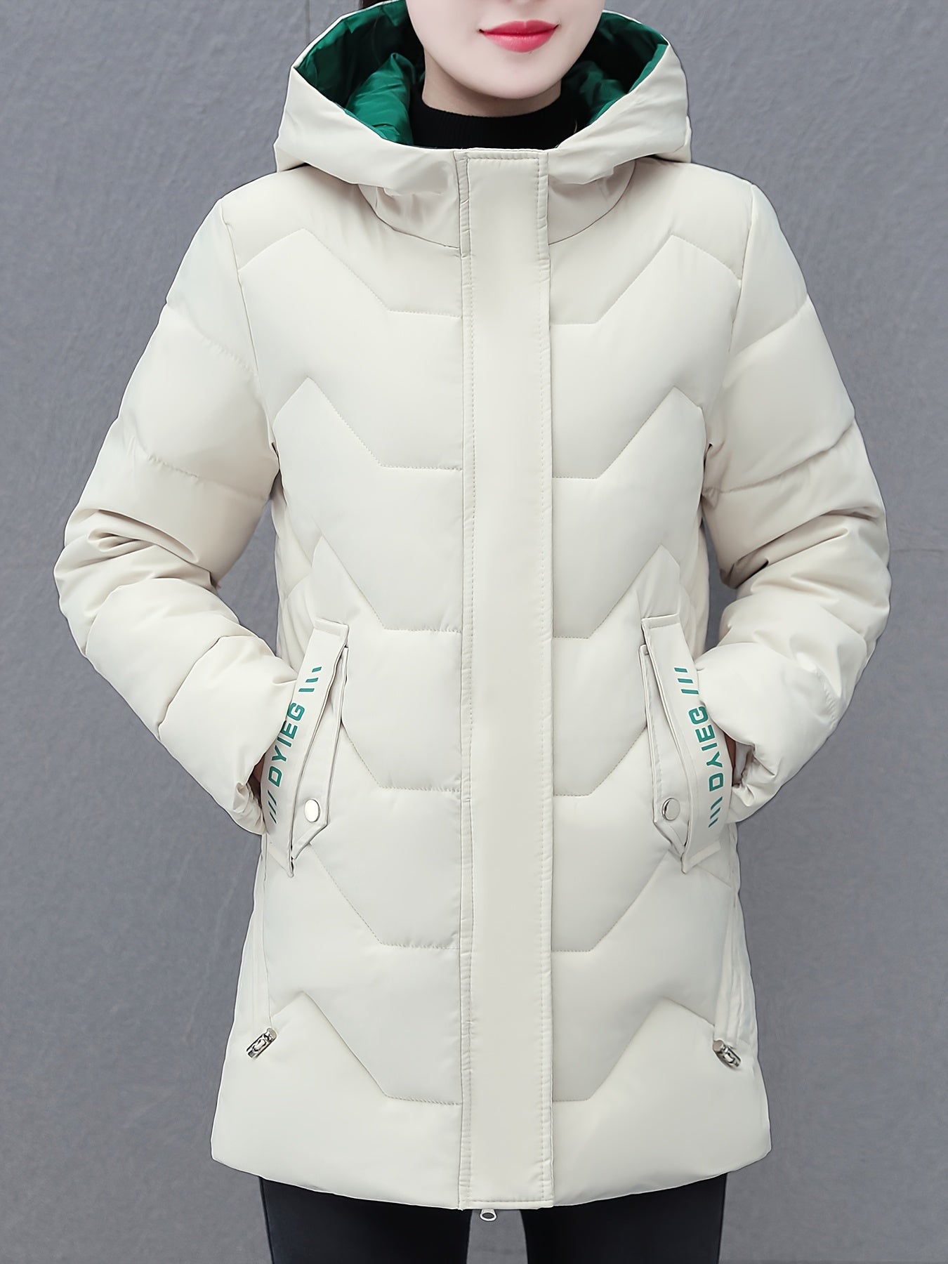 Aurélie™ | Mid-length Puffer Winter Jacket with Hood