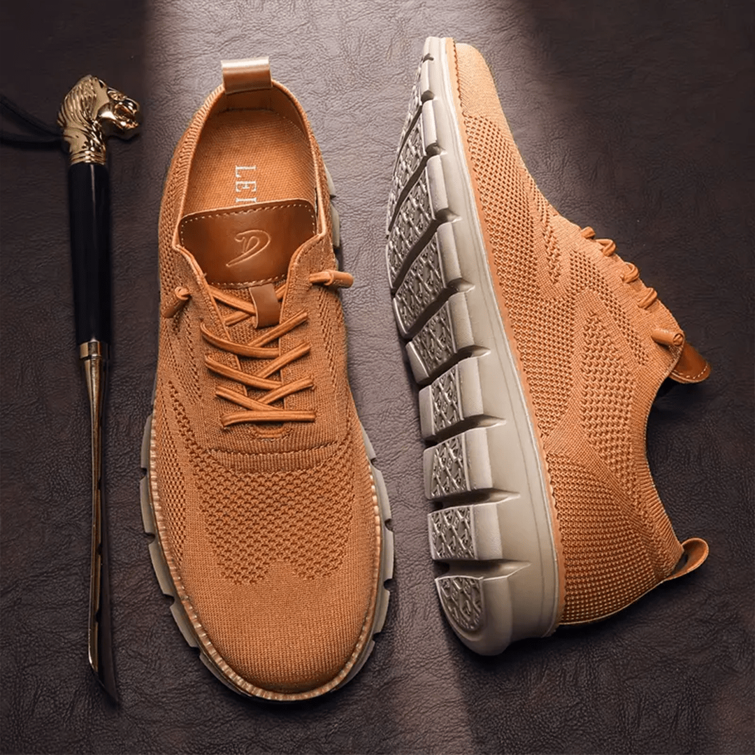 Urban™ | Ultra-bekväma Herrskor i Italienskt Läder & Andningsbar Flyknit