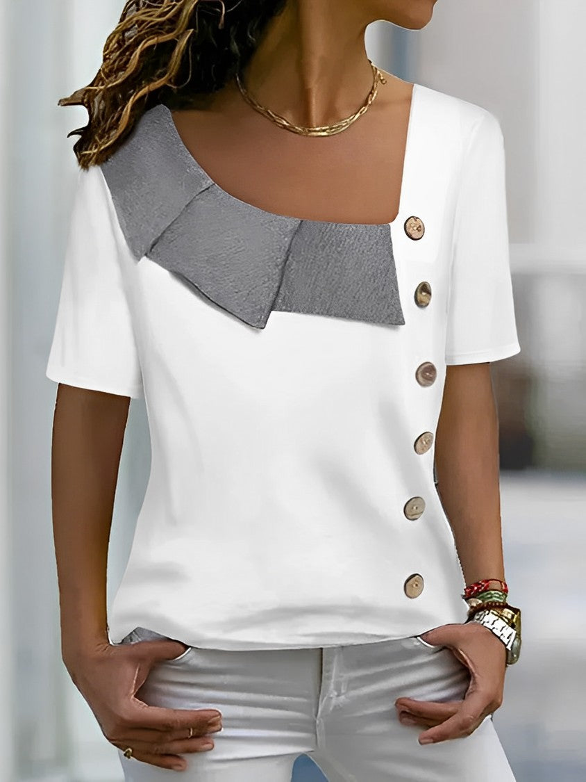 Amara | Elegant polyester blouse for women