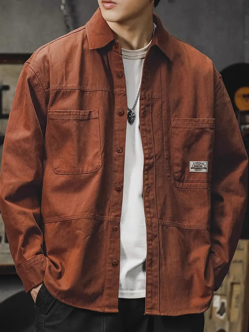 Aerion Avslappnad Skjortjacka för Herr – Chic Smart-Casual Stil