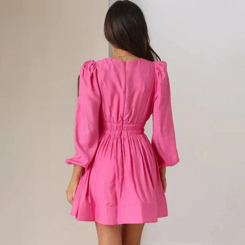 ELVINA™ | Glittery Mini Dress with Elegant Wrap Design
