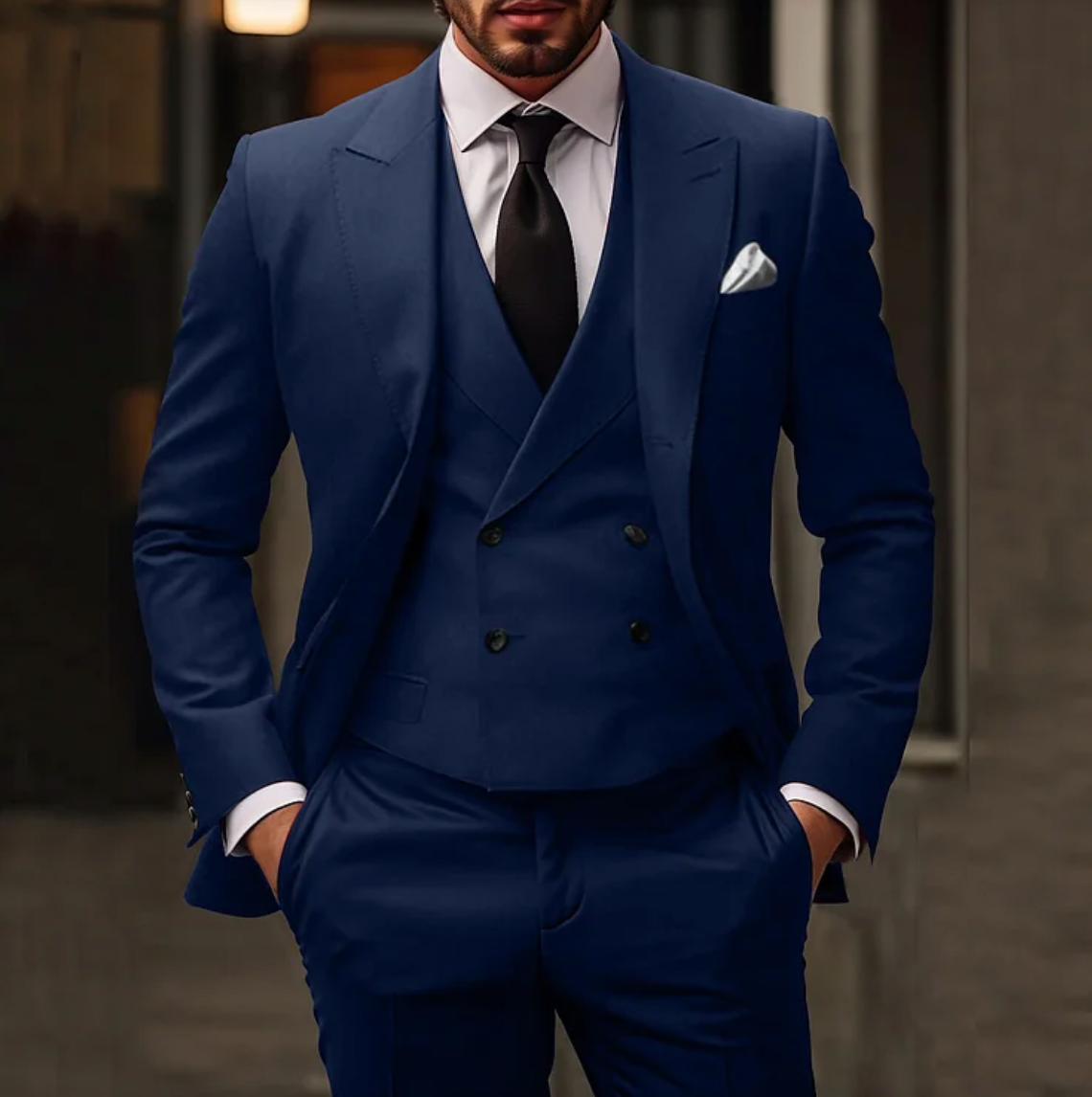 MAEL | 3-delad Slim-Fit Kostym för Män med Stil