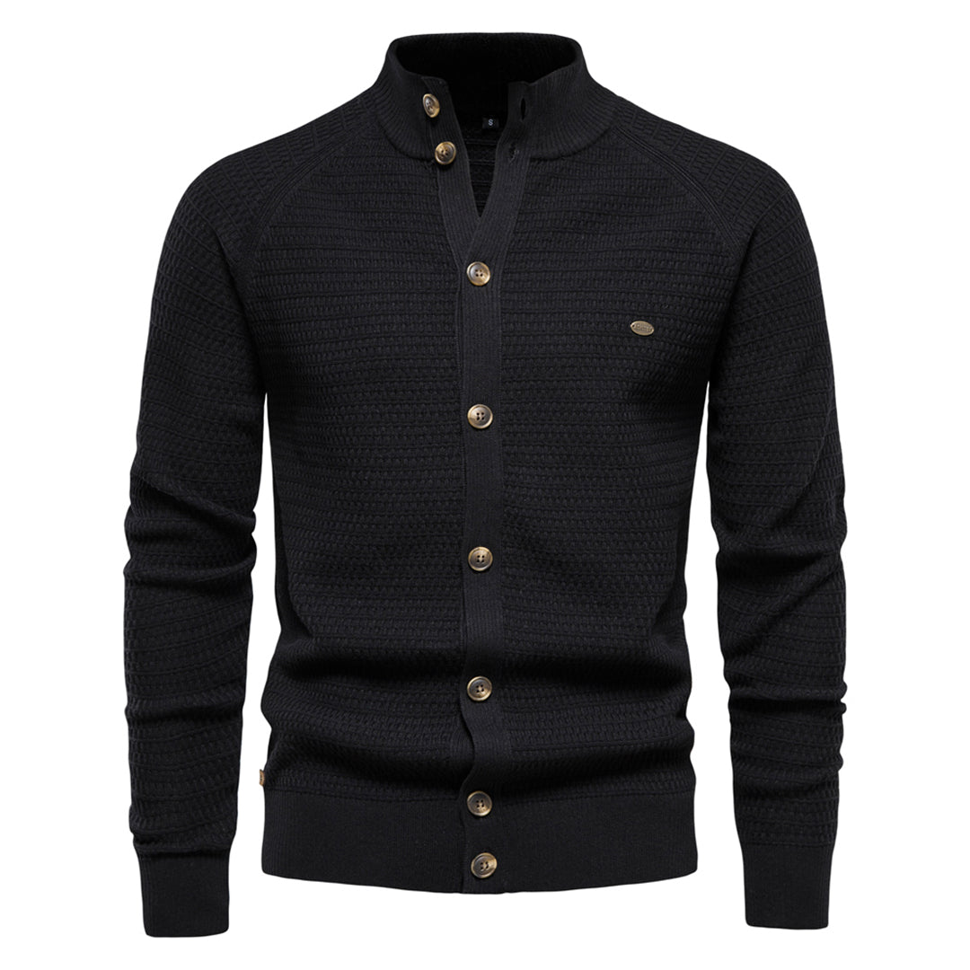 Örjan Slim-Fit Stickad Kofta – Modern Klassisk Stil