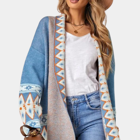 Sofia | Boho-inspired Jacquard Jacket in Wool Blend