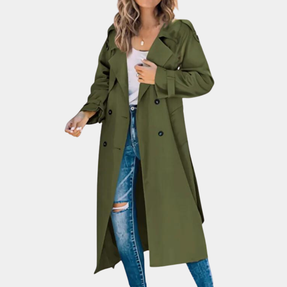 ALVIRA™ | Elegant Trenchcoat for Women in 100% Polyester