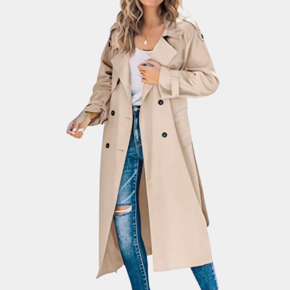 ALVIRA™ | Elegant Trenchcoat for Women in 100% Polyester