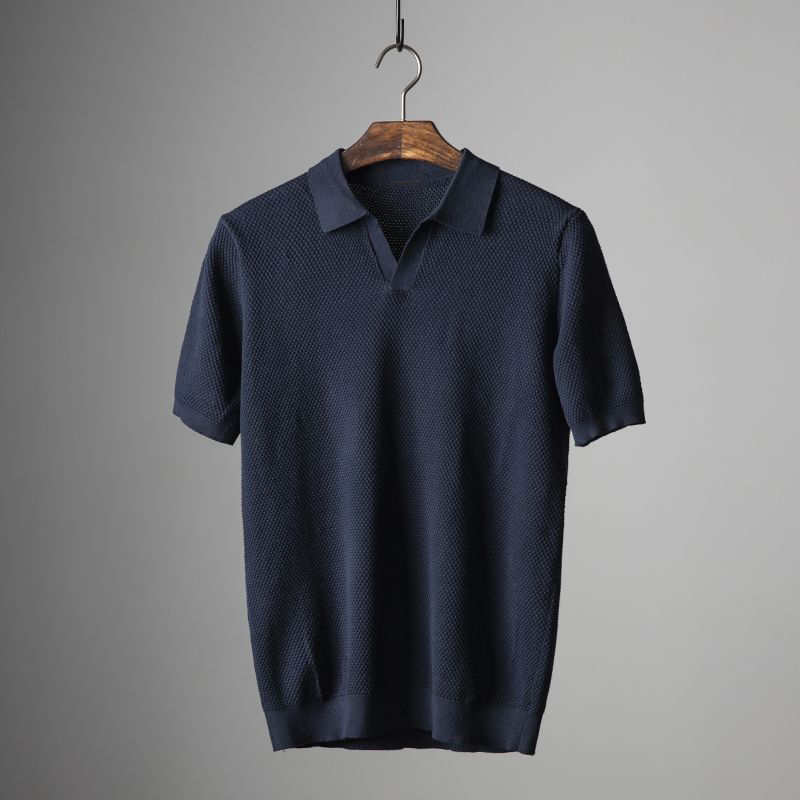 Jörn | V-neck polo shirt with short sleeves