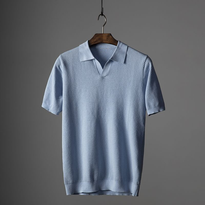 Jörn | V-neck polo shirt with short sleeves