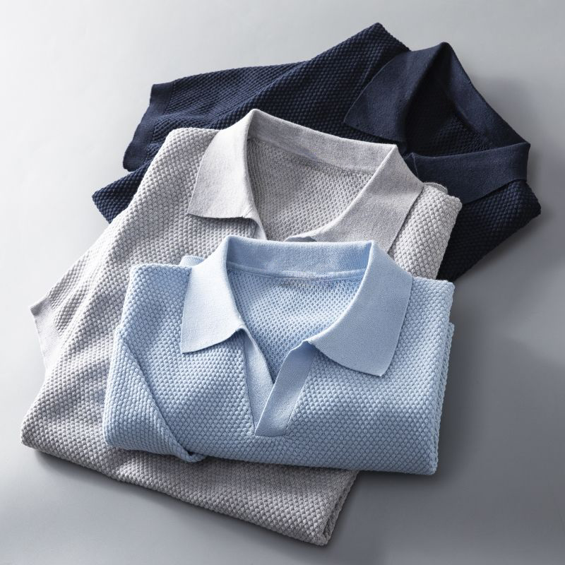 Jörn | V-neck polo shirt with short sleeves