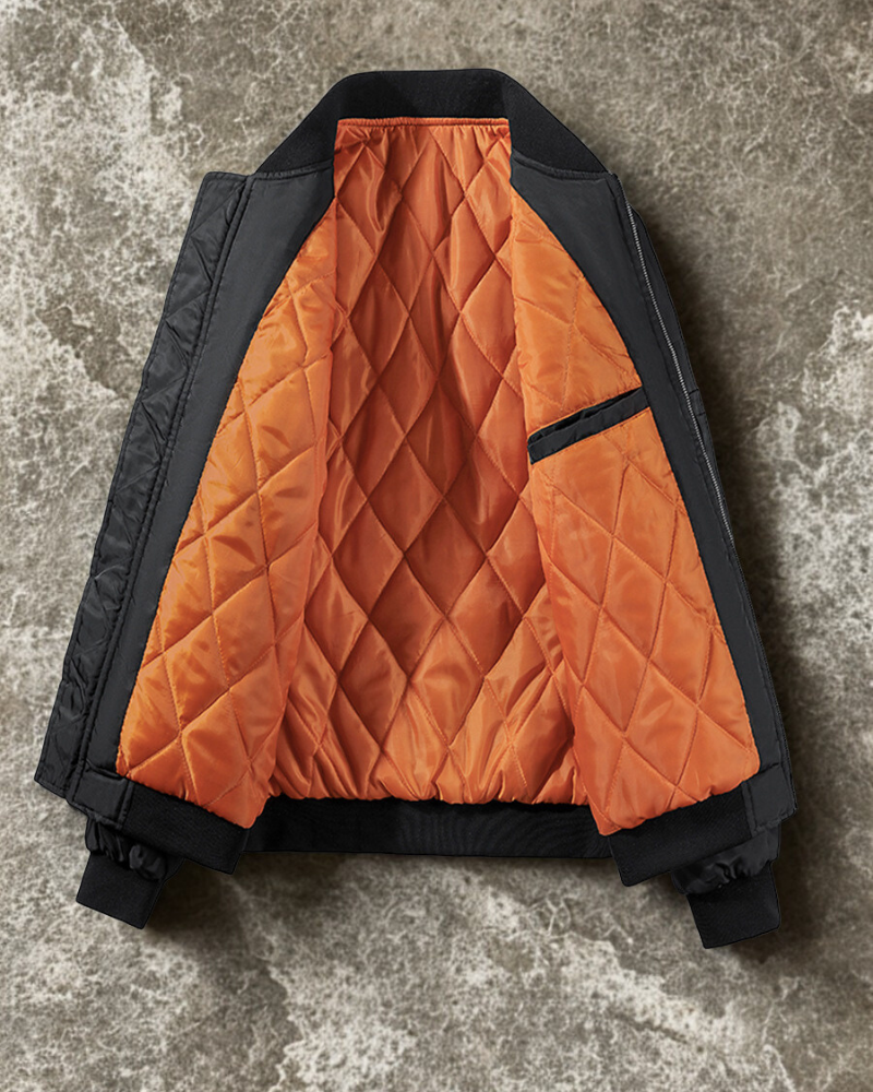 Andersson – Classic Bomber Jacket in Relaxed Fit with Ribbed Collar and Cuffs