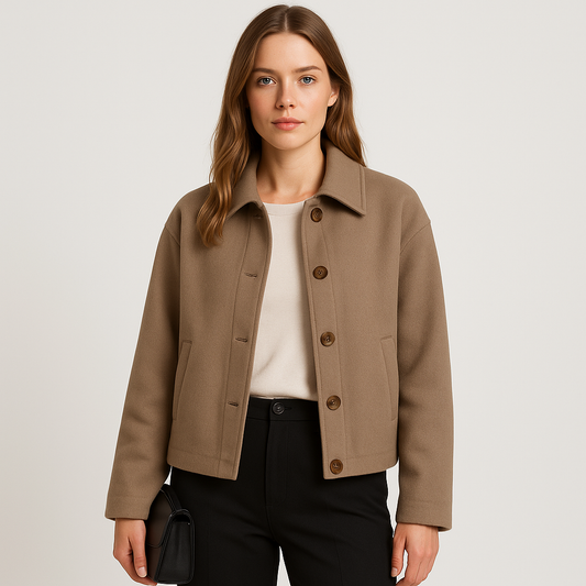 Vilhelmina | Elegant Single-Breasted Women's Coat with Light Padding