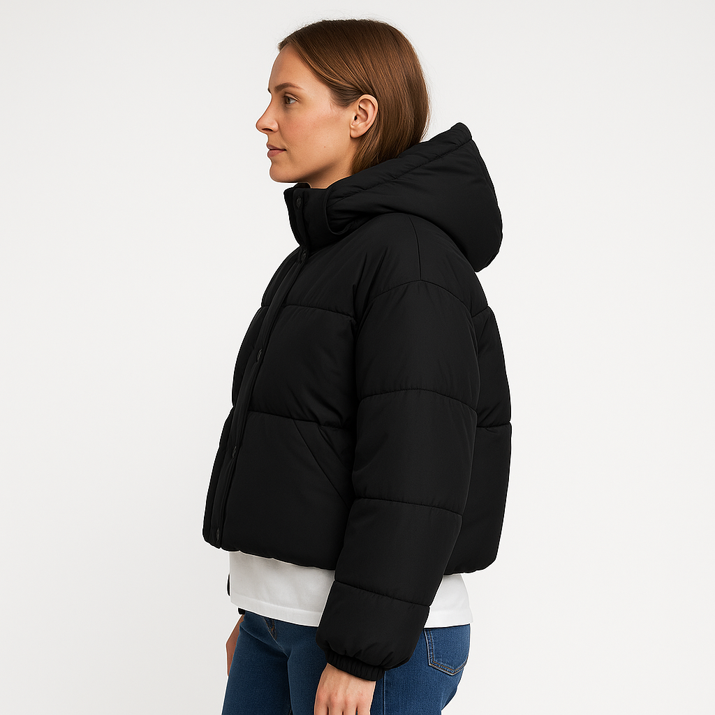 Juniella | Short Puffer Jacket with Hood for Women