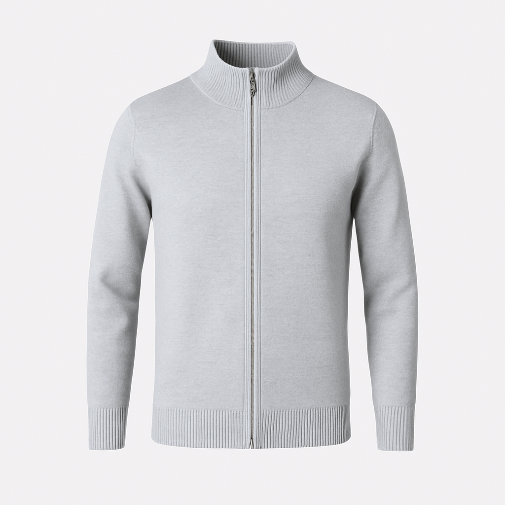 Mattias | Premium Knitted Men's Cardigan in Cotton with Zipper