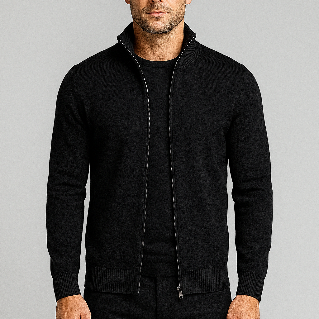 Mattias | Premium Knitted Men's Cardigan in Cotton with Zipper