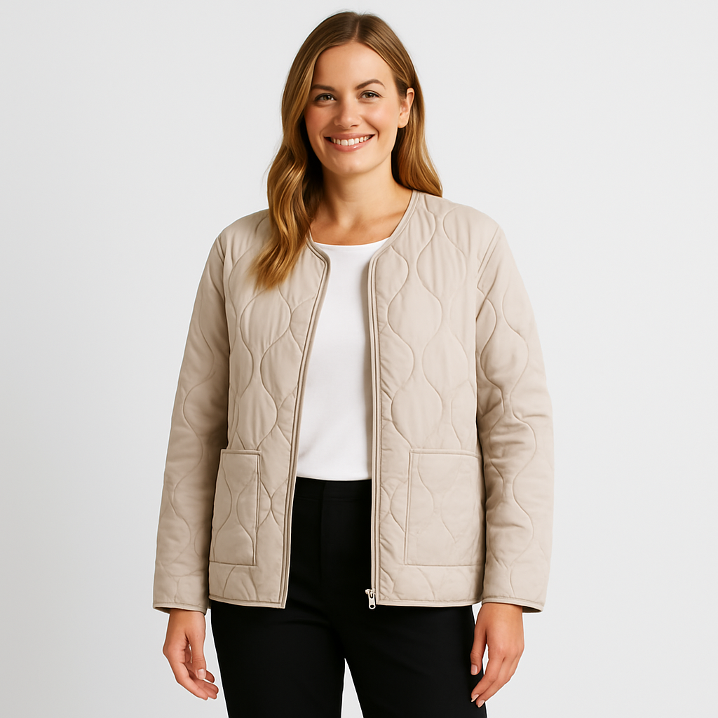 Charlotta | Elegant Vadderad Premiumjacka med Chic Dragkedja