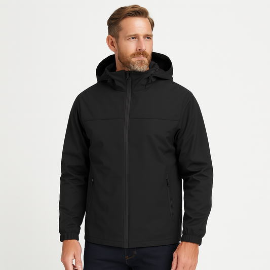 Linus | Men's Rain Jacket with Hood – Ventilated and Windproof Design