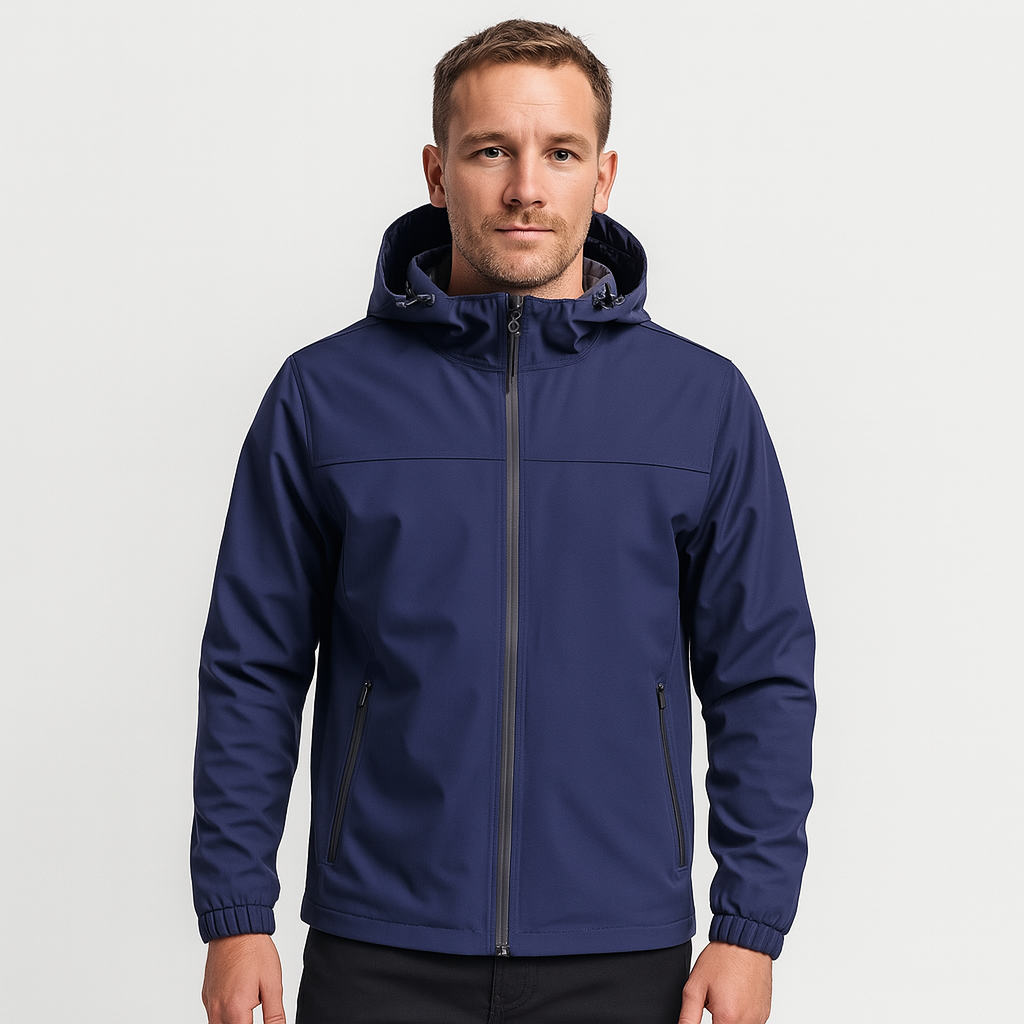 Linus | Men's Rain Jacket with Hood – Ventilated and Windproof Design
