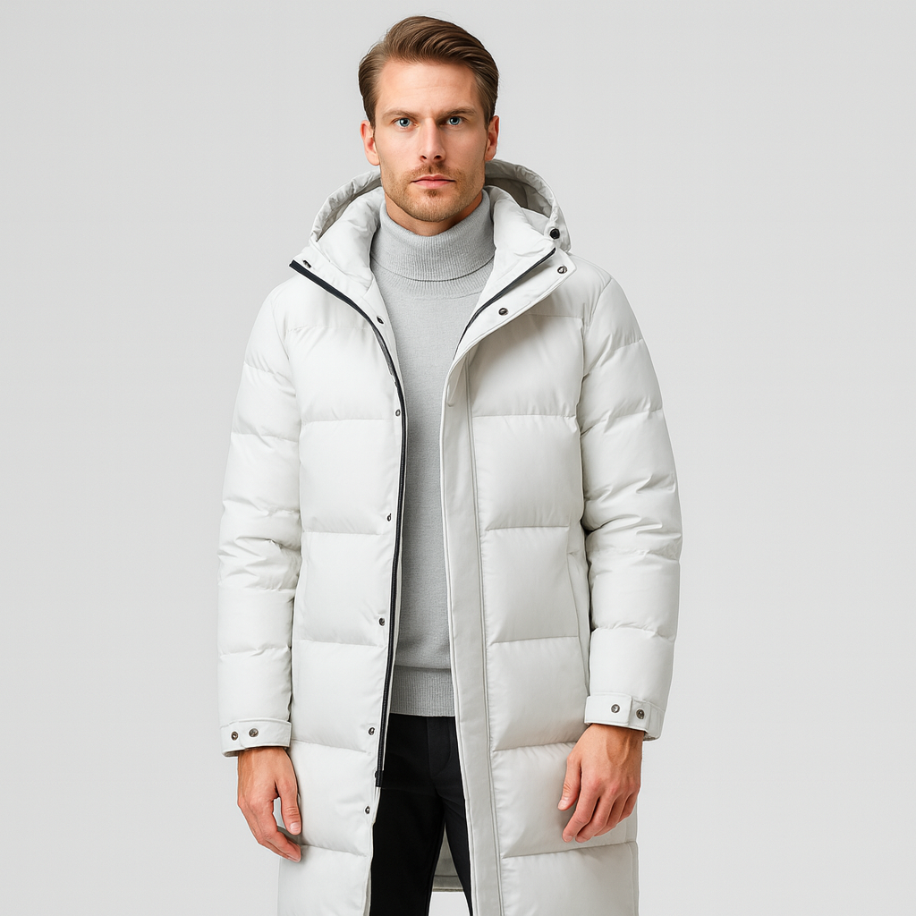 Antonios Long Men's Puffer Parka – Waterproof and Windproof Jacket