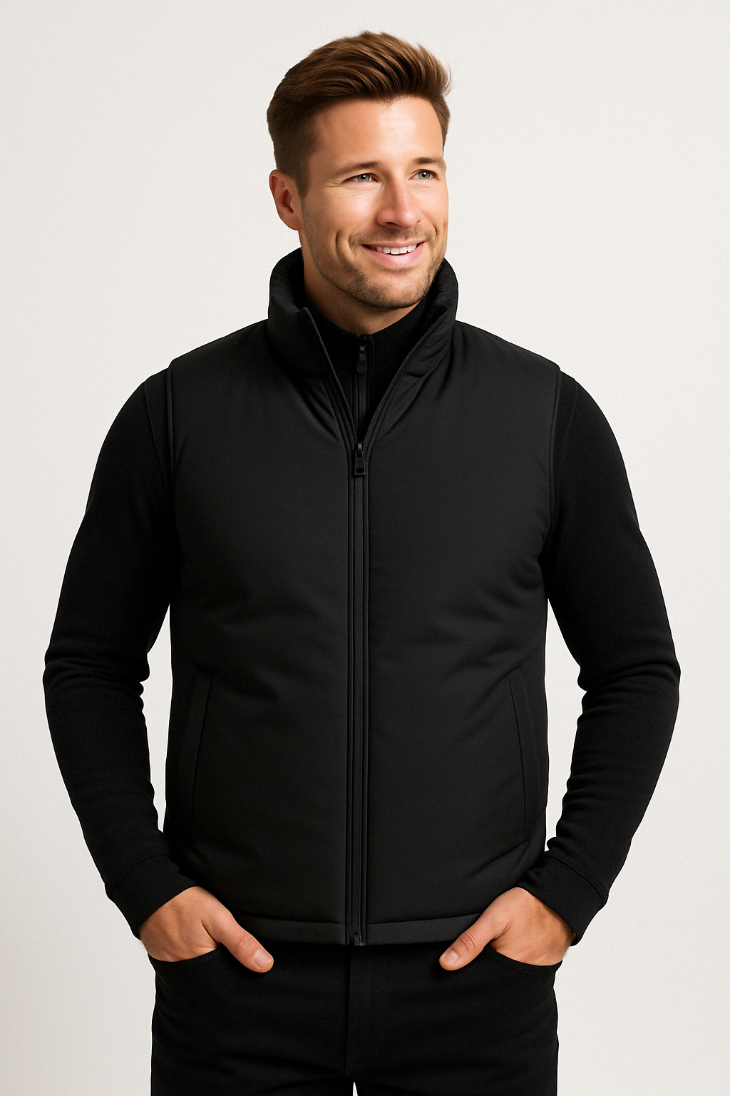 Men's Vest – Water-Repellent – Slim Fit Lightly Padded Jacket