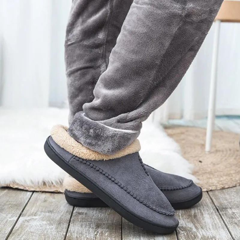 Hugo™ | Fleecefodrade Inomhustofflor för Herrar