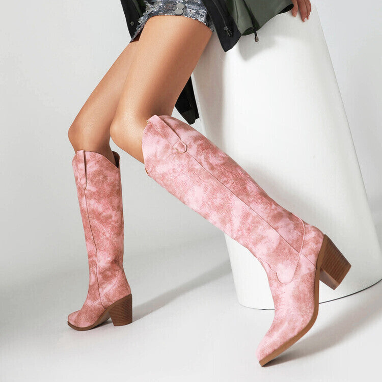 TEXANA™ | Knee-high Cowboy Boots with Block Heel for Women