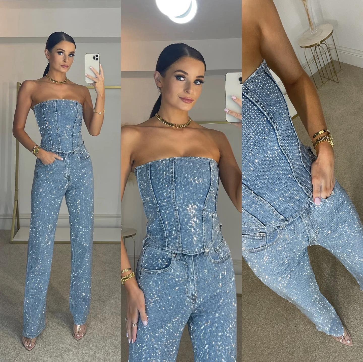 Leona | Elegant Axelbandslös Jumpsuit