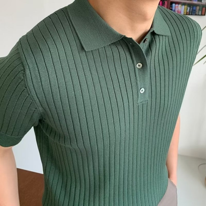 GIMCHEON™ | Classic Polo Shirt in Ribbed Cotton