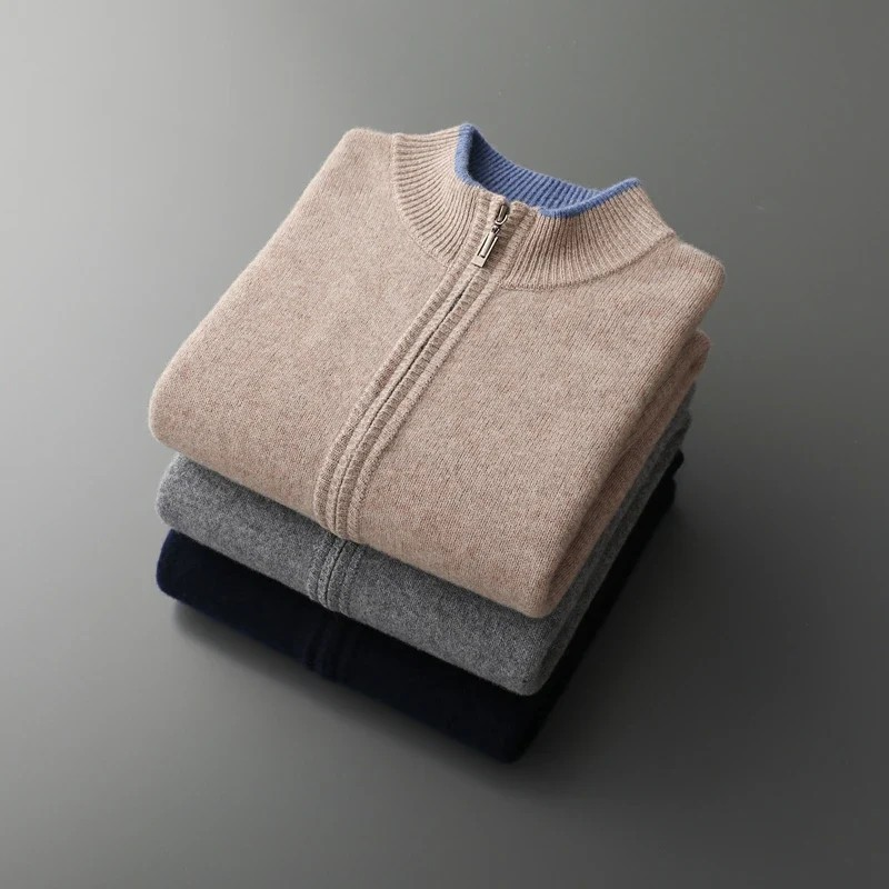 NOEL | Zip-cardigan i ægte merinould til herrer