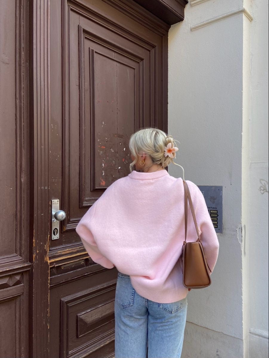 Vilhelmina Oversized Tröja – Mjuk Stickad Casual Damtröja