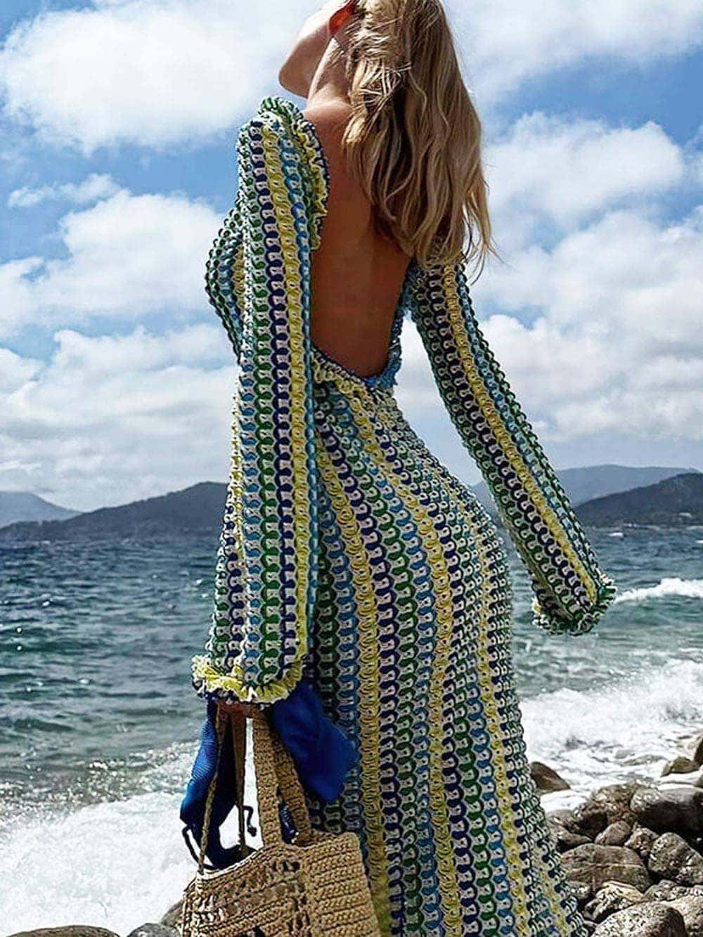 Zanira | Patterned Long-Sleeved Dress in Timeless Silhouette