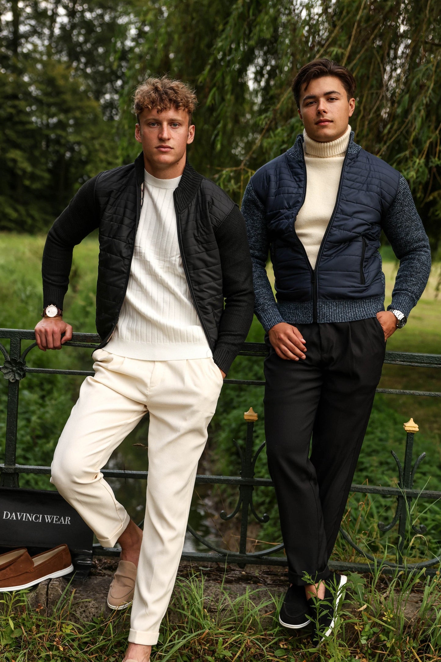 Stig – Casual Slim Fit Jacket with Quilted Front and Ribbed Collar