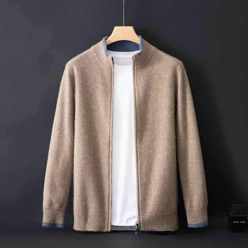 NOEL | Zip-cardigan i ægte merinould til herrer
