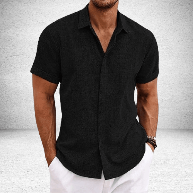 Daniel | Premium cotton shirt with short sleeves and buttons