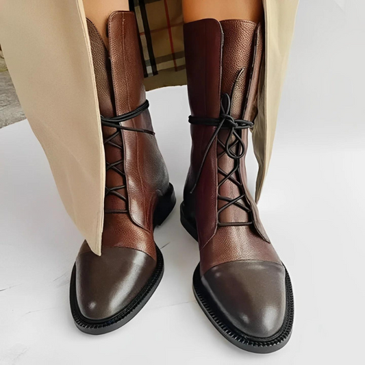 NOVA™ | Classic Lace-up Boots with Low Heel for Women