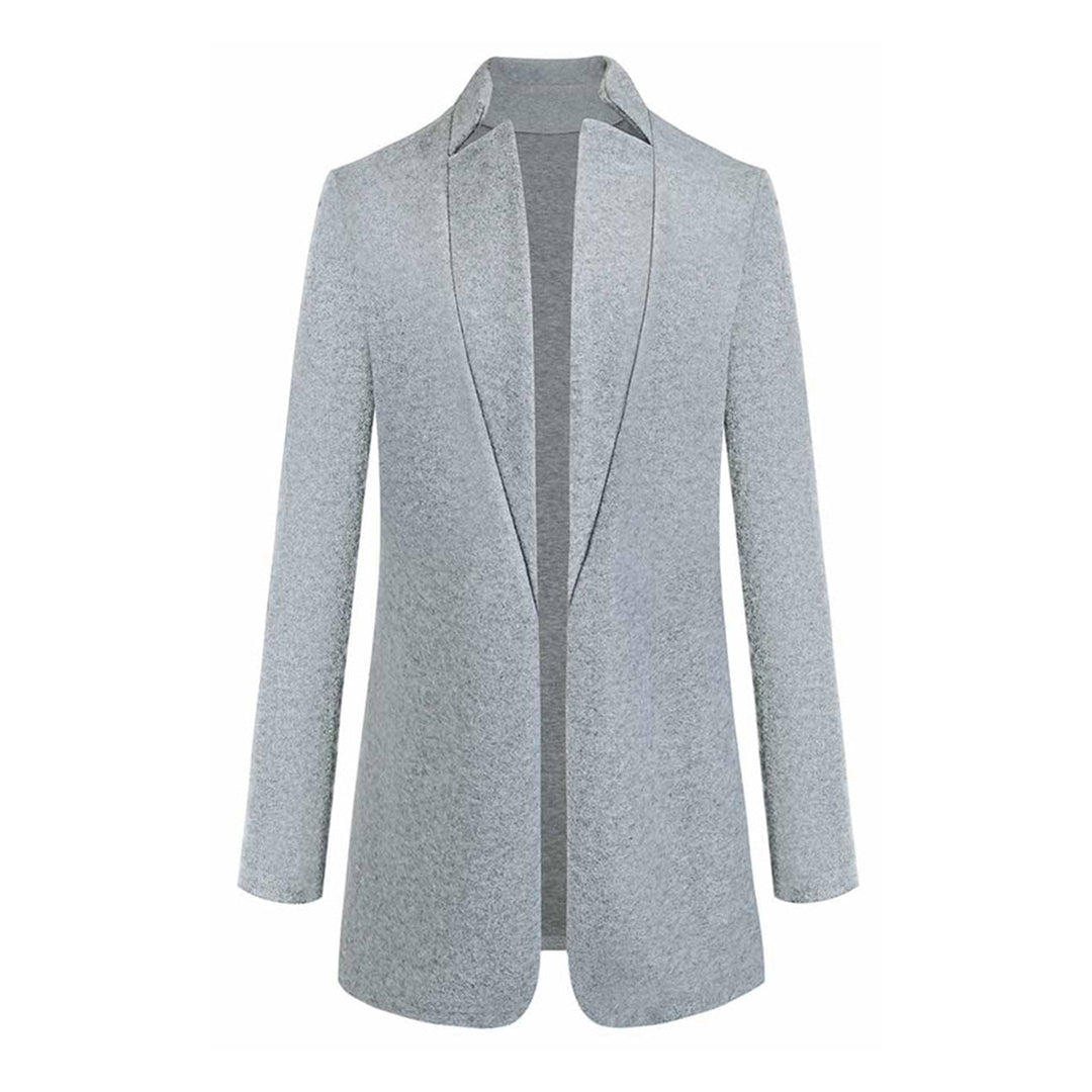 Felie | Long wool trench coat with stand-up collar