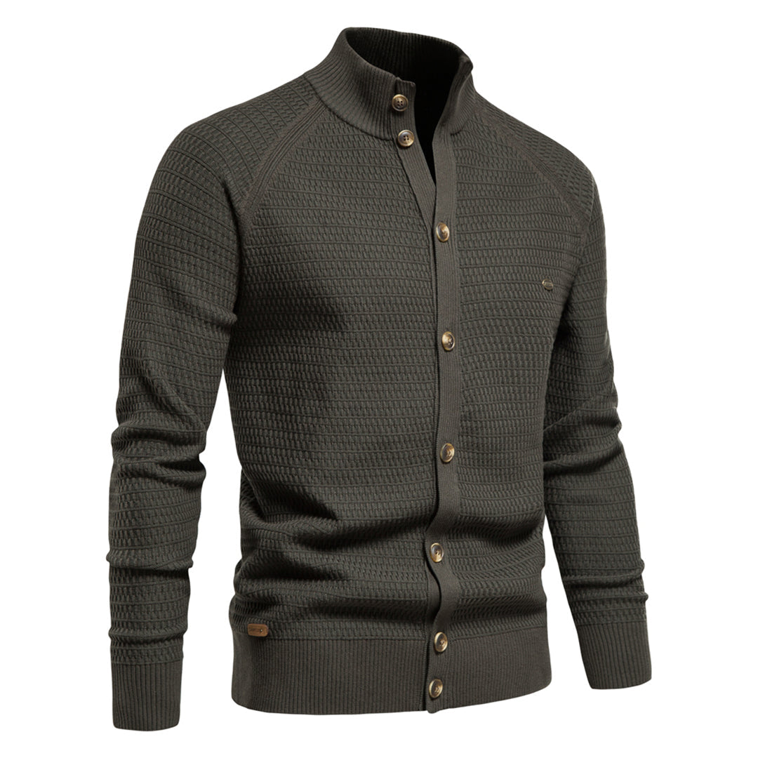 Örjan Slim-Fit Stickad Kofta – Modern Klassisk Stil