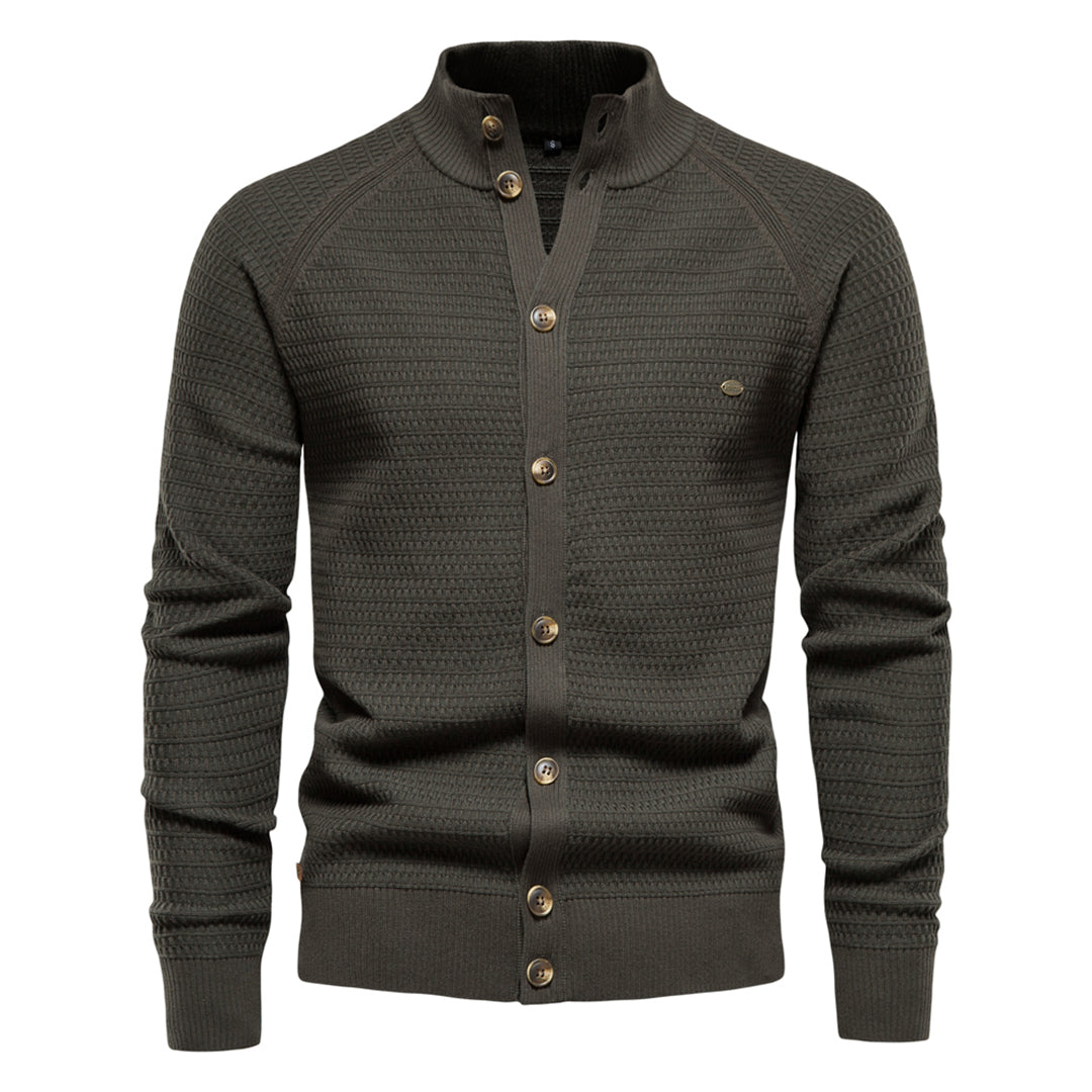 Örjan Slim-Fit Stickad Kofta – Modern Klassisk Stil