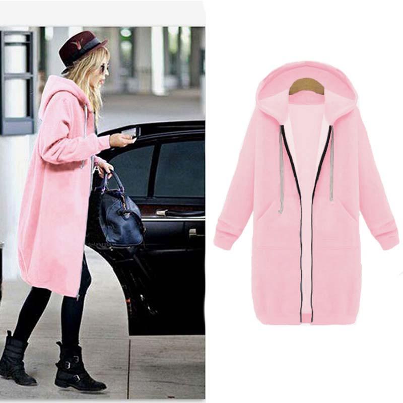 Empressa hættejakke – Trendy lang sweatshirt-stil