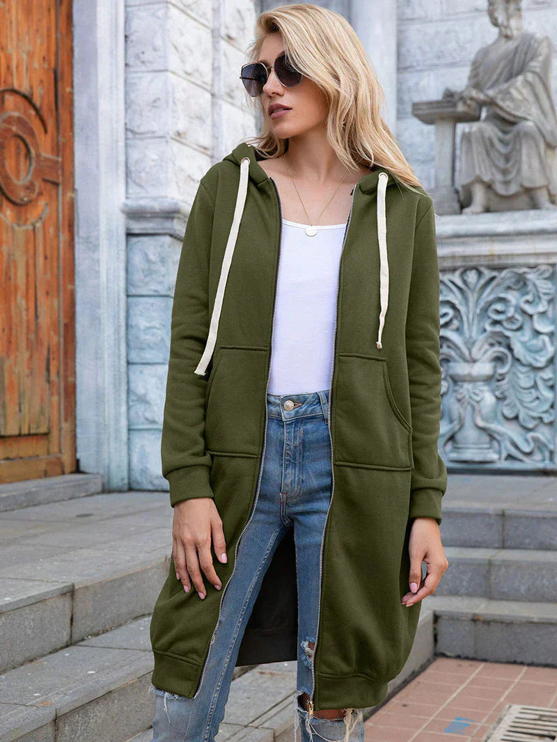 Empressa hættejakke – Trendy lang sweatshirt-stil