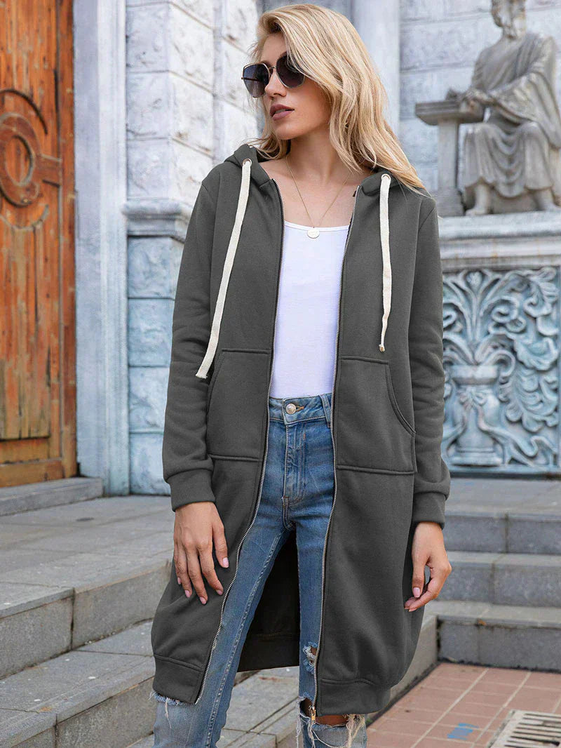 Empressa hættejakke – Trendy lang sweatshirt-stil