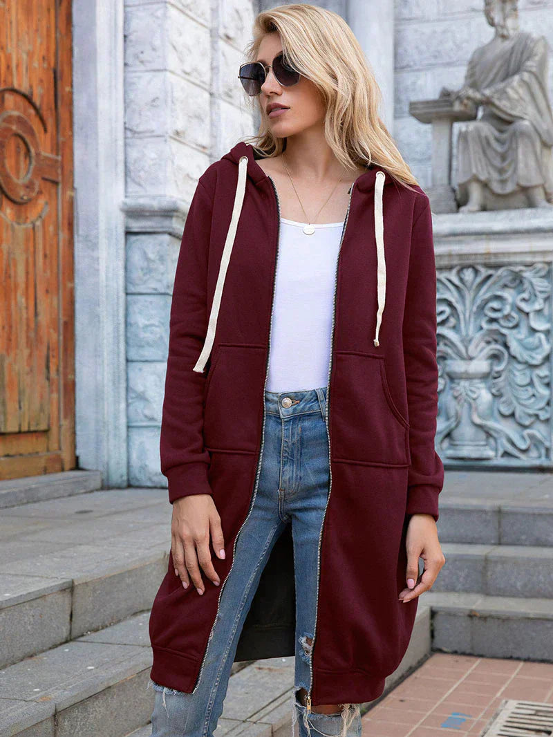 Empressa hættejakke – Trendy lang sweatshirt-stil