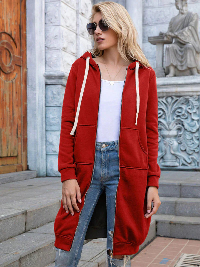 Empressa hættejakke – Trendy lang sweatshirt-stil