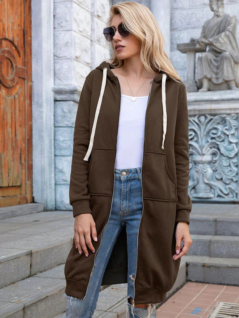 Empressa hættejakke – Trendy lang sweatshirt-stil