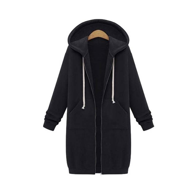 Empressa hættejakke – Trendy lang sweatshirt-stil