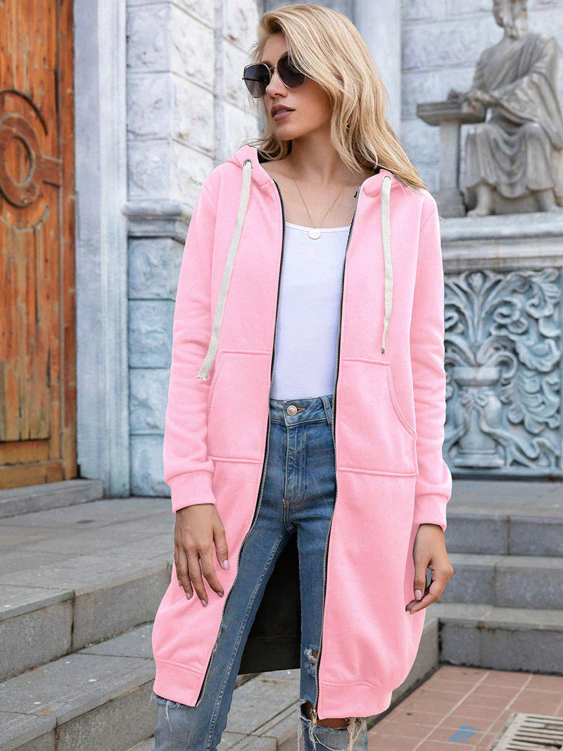 Empressa hættejakke – Trendy lang sweatshirt-stil