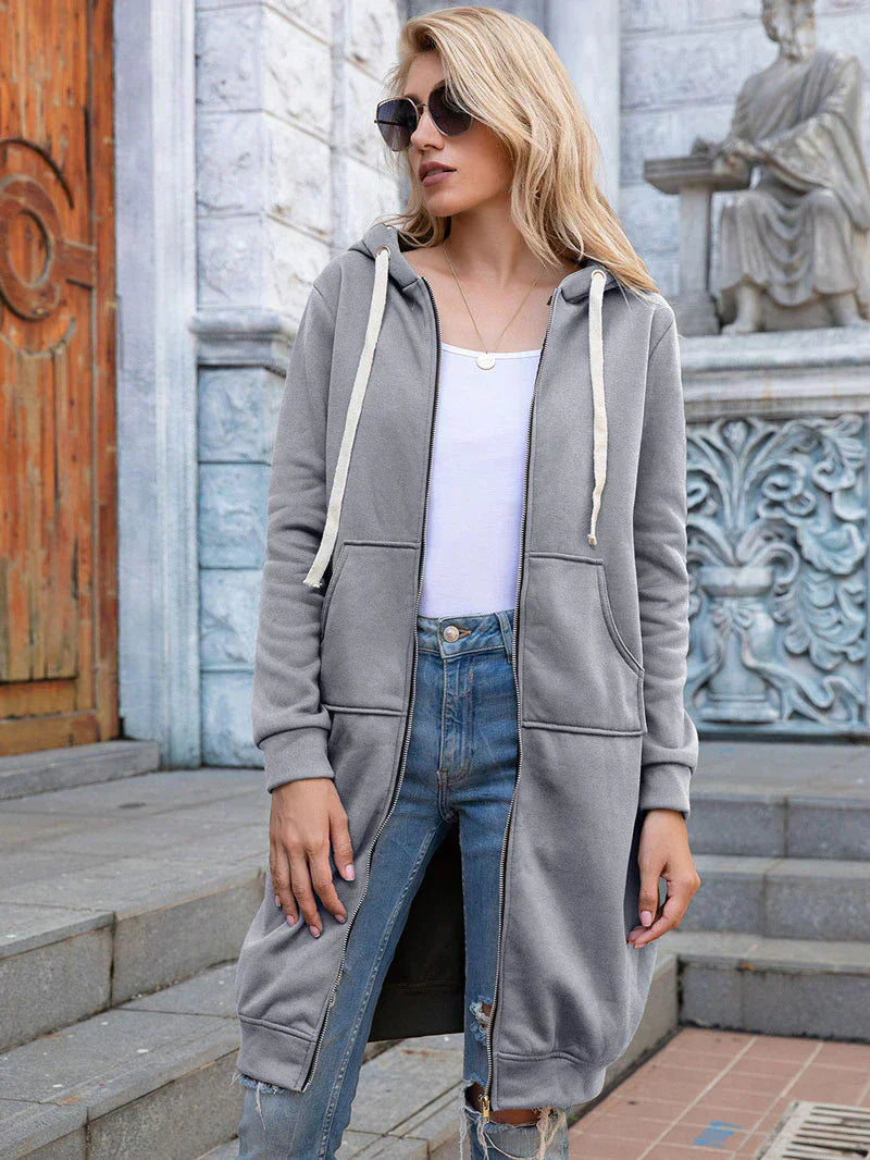 Empressa hættejakke – Trendy lang sweatshirt-stil