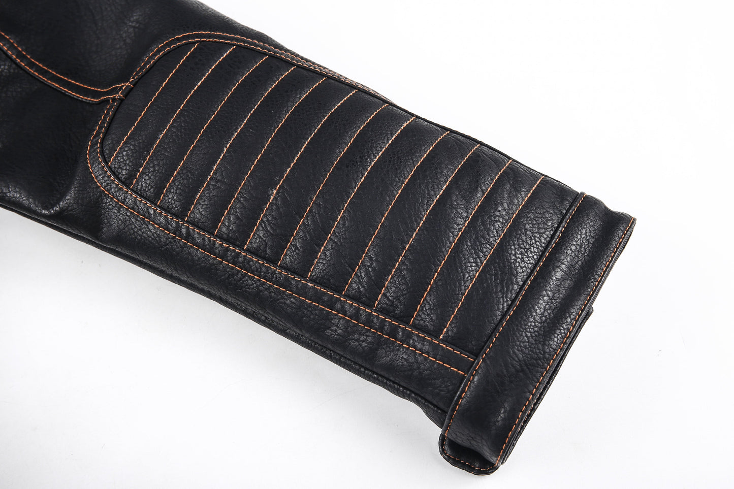Men's Biker Jacket in Genuine Leather – Asymmetric Zipper and Belt