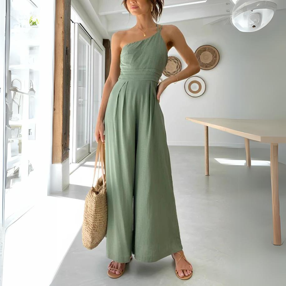 Avelyn | Sleeveless Summer Jumpsuit in Light Fabric with Elegant Silhouette