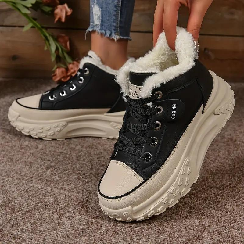KAYA™ | Fur-lined Winter Sneakers with Platform Sole for Women